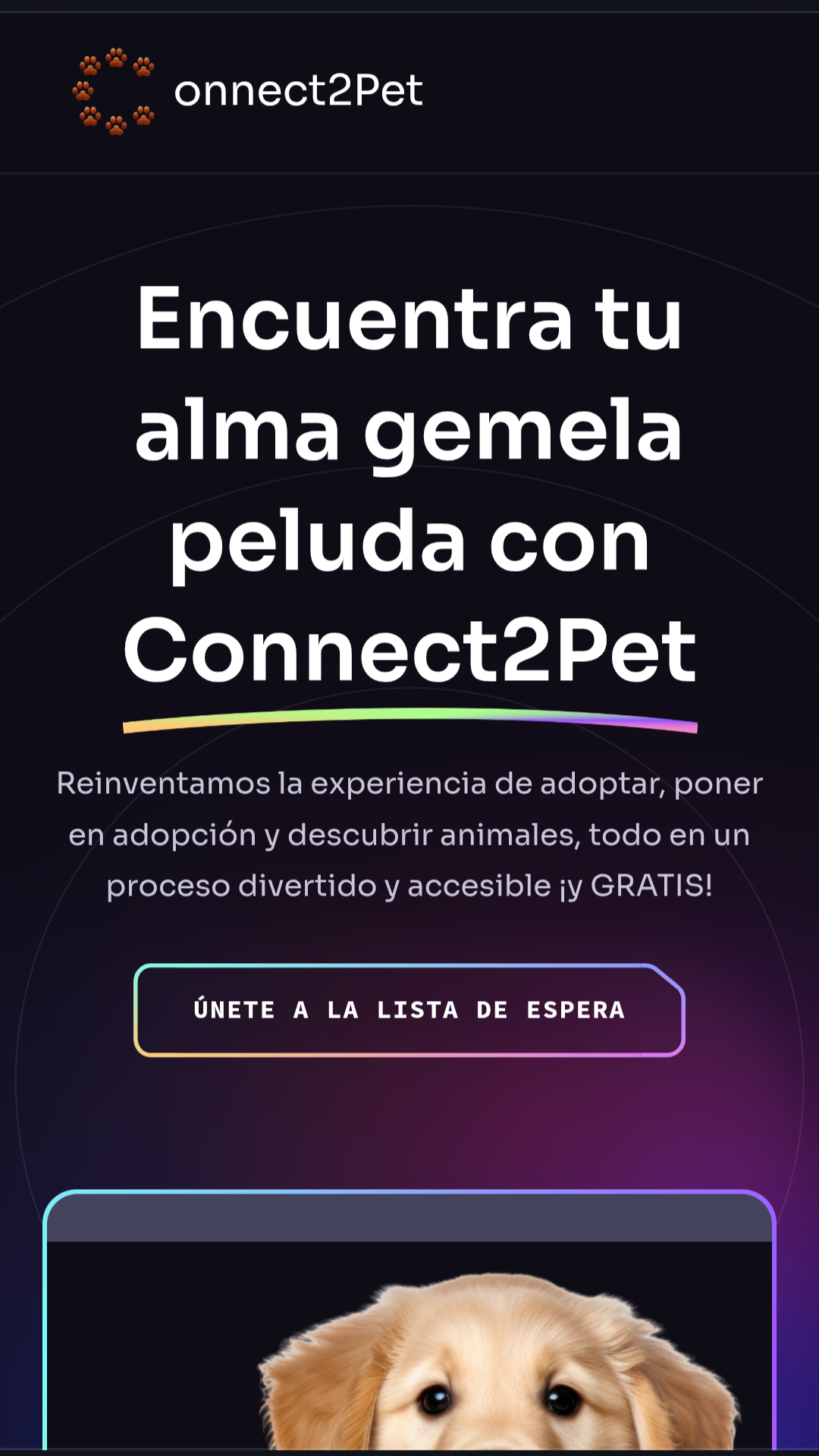 Connect2Pet mobile preview
