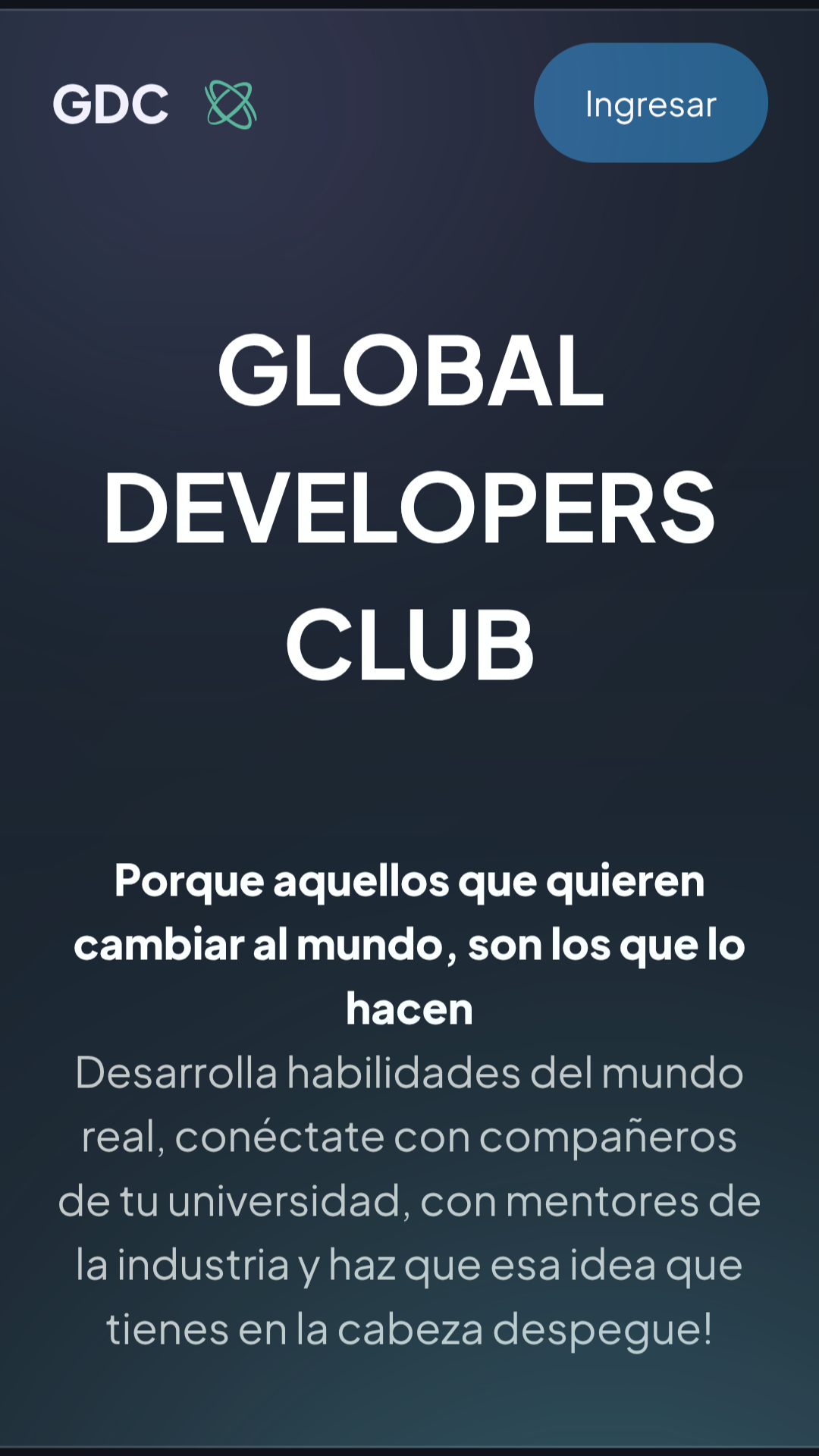 Global Developer Clubs mobile preview